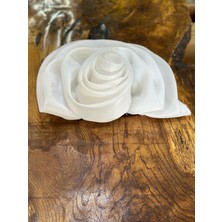 Gönülden Tasarım 30X20 cm Beyaz Saten Çiçek Abiye Giyim Dikiş Aksesuarı