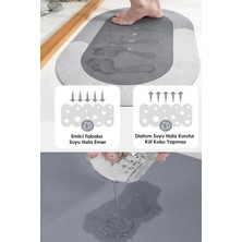 Gift Palace Sihirli Su Emici Banyo Paspası Kaymaz Tabanlı Abdest Paspası 3,5 mm 40 x 60 1 Adet