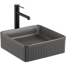 Lena Tezgah Üstü Lavabo (Mat Füme) E-W1003MF