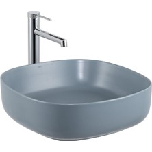 Lena Tezgah Üstü Lavabo (Mat Mavi) E-W1203 mm