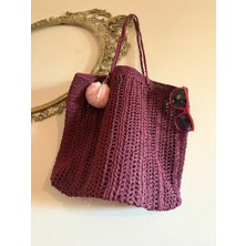 Simarikcraft el örgüsü Plaj Çantası handmade