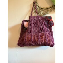 Simarikcraft el örgüsü Plaj Çantası handmade