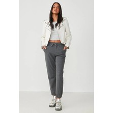 Crosstime Kadın Antrasit Lastik Paça Eşofman Altı 2110-03