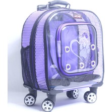 Migno Prime Fileli Model Kedi Köpek Taşıma Çantaları – Mor 40 x 22 x 40 cm