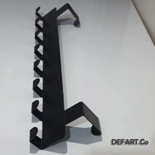 Metal Siyah Kapı Arkası Askılık Organizer Askılık ve Mutfak Banyo Kapı Arkası Askılık