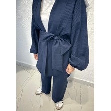 Moda Ala Kimonolu Takım Lacivert