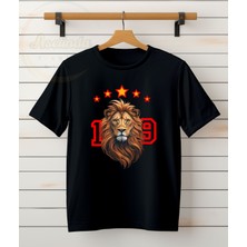 Aselinda Baba Oğul Kombin 5 Yıldızlı Aslan Baskılı Taraftar Tişört/t-Shirt- (Tek Adet Fiyatıdır)