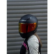 Rapıd Mat Siyah Kask - Kırmızı Vizör + Spoiler