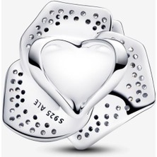 Poseidons Jewellery Çiçek Açan Parıldayan Gül Büyük Boy Charm