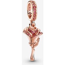 Poseidons Jewellery Gül Çiçek Sallantılı Charm