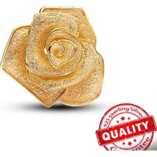 Poseidons Jewellery Açan Gül Büyük Boy Charm