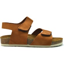 Onlo Ayakkabı 1051  Deri Cırtlı Ortopedik Günlük Çocuk Sandalet