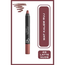 Golden Rose Matte Lipstick Crayon No:28 Latte Nude - Mat Kalem Ruj - 8691190903282