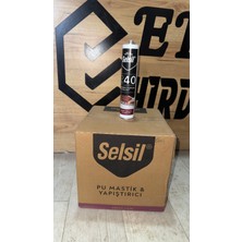 Selsil Pu Mastik Yapıştırıcı Kırmızı 280 gr (2 Adet)