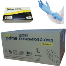 Lab Prime Nitril Eldiven Pudrasız Mavi Renk - 1 Koli 20 Paket