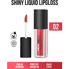 New Well Shiny Liquid Lipstick 02 Parlak Görünüm Sunan Tırnak Kalemi ile Pürüzsüz Dudaklar