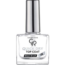 Quick Dry Top Coat Golden Rose Oje Kurutucu Maxi Brush Özellikli Hızlı Kuruma Sağlar