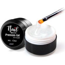 Nail Master Protez Tırnak Jel (Builder Gel) 15 ml 901-CLEAR Şeffaf Kolay Uygulama İçin