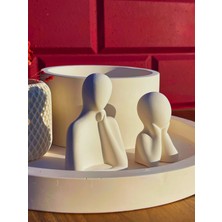 Modern Beyaz Dekoratif Set – 5 Parçalı Minimalist Tasarım