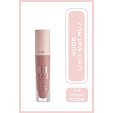 Nude Look Velvety Matte Lipcolor No: 03 Rosy Nude - Likit Mat Ruj - 8691190967468