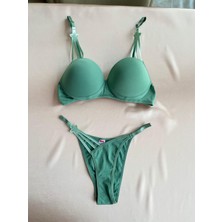 Sln Store Yıldız Taşlı Yeşil Sütyen Takımı
