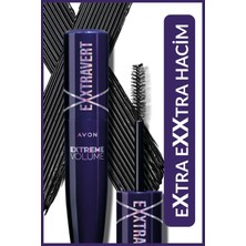 Avon Exxtravert Ekstra Hacim Veren Maskara 9 ml Blackest Black Pürüzsüz Uygulama İmkanı Sunar