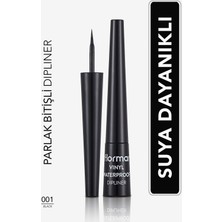 Flormar Suya Dayanıklı Parlak Dipliner (Siyah) - Waterproof Dipliner - 001 Black - 8690604536498
