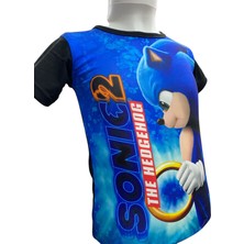 Kai Kids Kirpi Sonic The Hedhegog 2 3D Dijital Baskılı T-Shirt Çocuk Tişört