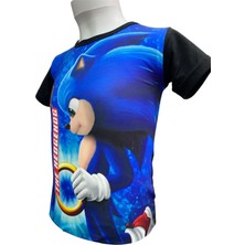 Kai Kids Kirpi Sonic The Hedhegog 2 3D Dijital Baskılı T-Shirt Çocuk Tişört