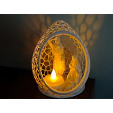 Voronoi Yumurtası Şeklinde Mumluk 'mum Daihl'