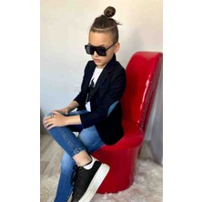 Poyraz Fashion Kids Erkek Çocuk Kot Pantalon Ceket ve Tişört Takım Bayramlık Kombin