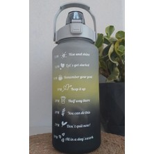 Lascaris 3lü Set Bpa Içermez Motivasyonel Siyah&sarı Su Matarası +3d-2d Sticker