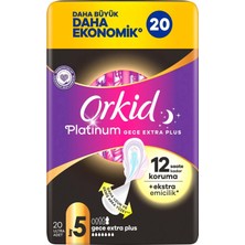 Orkid Platinum Süper Ekonomik Paket Gece Ekstra Plus Ped 20'li