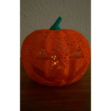 Halloween Oyulmuş Bal Kabağı Mumluk 'mum Dahil'