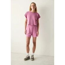 Penti Pembe Yüksek Bel Cepli Silky Touch Şort