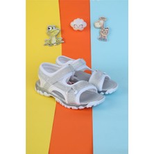 Moda Lime Kız Cırtlı Esnek Taban Tam Ortapedik Dayanıklı Geniş Kalıp Kız Çocuk Spor Sandalet Terlik