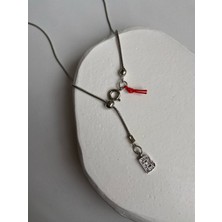 Arsaley Collection Harf Charm Dekolte Çelik Asansör Kolye(Açıklamayı Okuyunuz)