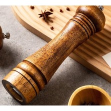 Masterchef Tuz Karabiber Değirmeni Baharat Öğütücü Ceviz Ahşapı 21 cm