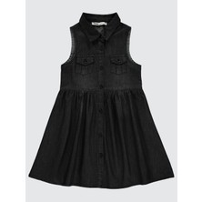 Civil Girls Kız Çocuk Elbise 6-9 Yaş Siyah