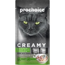 Prochoice 4X15 gr x 12 Adet Creamy Kediler Için Tavuklu, Keçi Sütlü ve Istridyeli Sıvı Ödül Maması 11