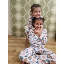 Kız Çocuk Desenli Pamuklu Müslin Kumaş Alt Üst Pijama Takımı