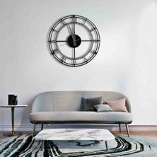 Lidya Luxury Concept Roma Rakamlı Dekoratif Metal Duvar Saati 40  cm  Sessiz Akar Mekanizmalı