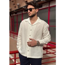 İnpool Apaş Yaka, Müslin Bezi, Yazlık&baharlık, Nefes Alan, 100% Pamuk, Oversize Gömlek G11