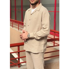 İnpool Apaş Yaka, Müslin Bezi, Yazlık&baharlık, Nefes Alan, 100% Pamuk, Oversize Gömlek G11