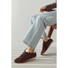 Sortie Kahverengi Hakiki Deri Sneaker