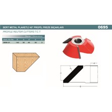 Netmak 45' Profil Freze Bıçağı 0695-01 D140 D30 Z3