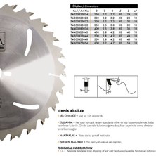 Netmak Elmas Uçlu Bg Form Ağaç Kesim Daire Testeresi 300X3.2X30 Z=28 T4-300323028