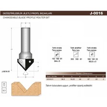 Netmak Değiştirilebilir Jiletli 90' Açılı Profil Bıçağı J-0016-01 Z2  20 mm 20 mm