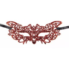 Nessiworld Kırmızı Dantel Masquerade Maskesi 9 No
