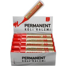 Metapin Permanent Markör Kesik Uçlu Koli Kalemi 10 mm Kırmızı 10 Adet